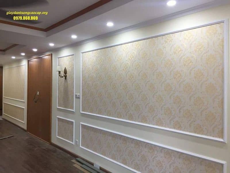 Mediawall luxury bedroom partition molding contact WhatsApp03009874271 14