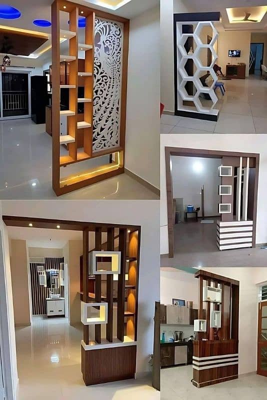 Mediawall luxury bedroom partition molding contact WhatsApp03009874271 16