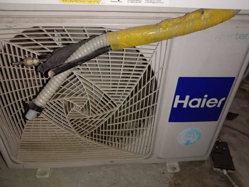 1 Ton Haier DC Inverter for sale In Geniune Condition. . . In. Red Pipes 3