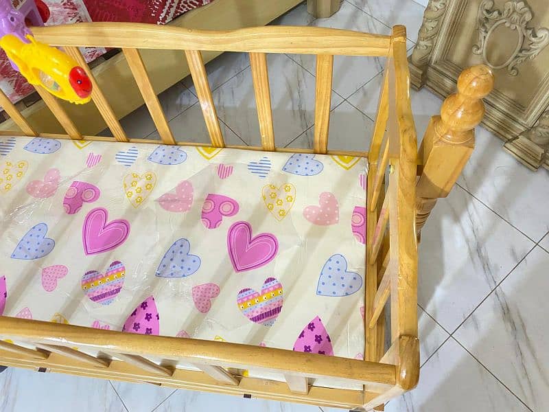 Kids Cot | Wooden Baby cot | Baby crib with swing | Baby bed for sale 5