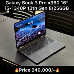 Samsung Galaxy book 3 Pro x360 16 inch i5 13th Gen 1340P CPU 8/256GB