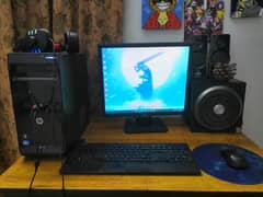 Full Setup Gaming PC Along with Monitor CPU and Speakers