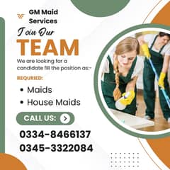 Required House Maids , Maids In Rawalpindi & Islamabad