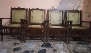 8x Used Wooden chairs