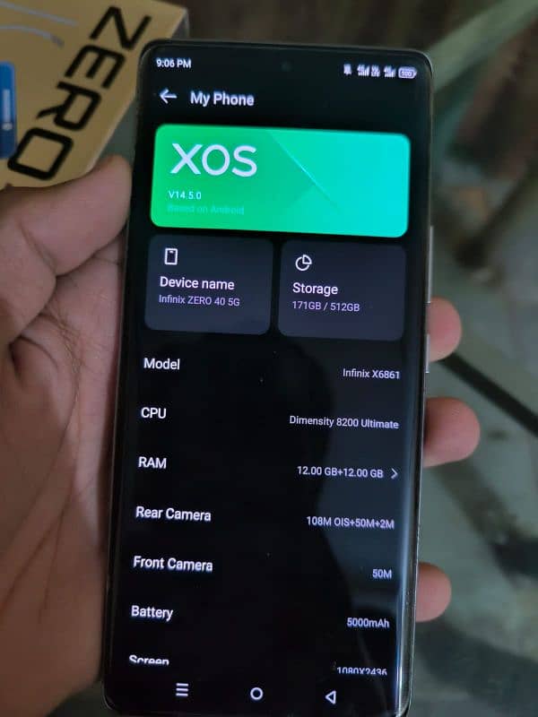 Infinix zero 40 5G 512gb with box 4