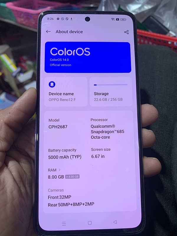 Oppo Reno 12F New 8gb 256gb 4