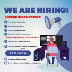 Video Editor Needed - On site Male/Female