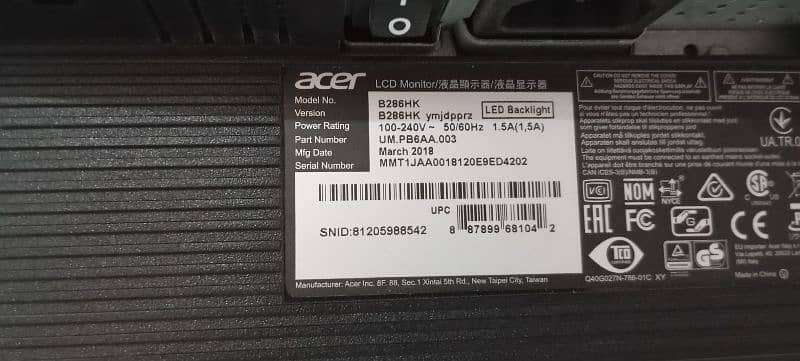 Acer 4k monitor 28 inch 3