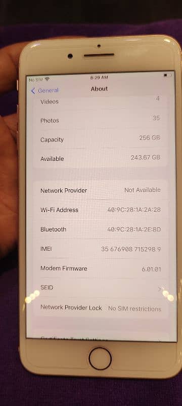 iphone8plus pta approved 256gb 2