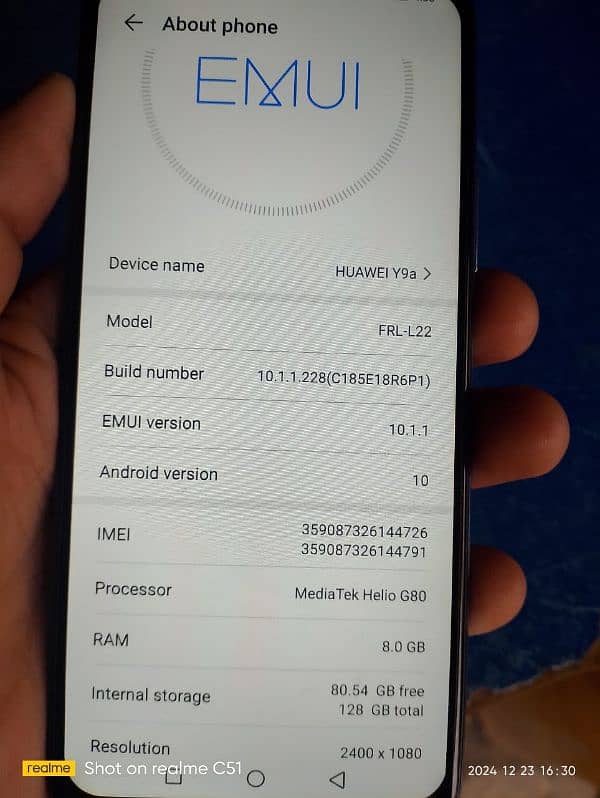 huawei y9a Pta Approved 4