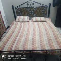 Iron bed with 2 chairs and 3 seater