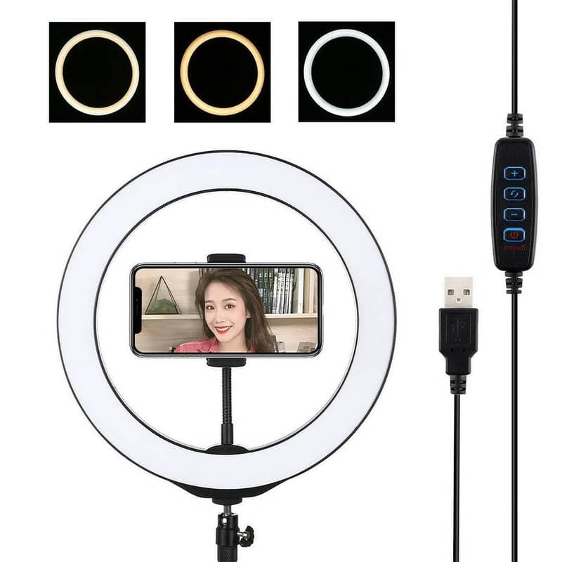 LED Ring Light with Tripod,Phone Holder  Perfect for Content Creation 0