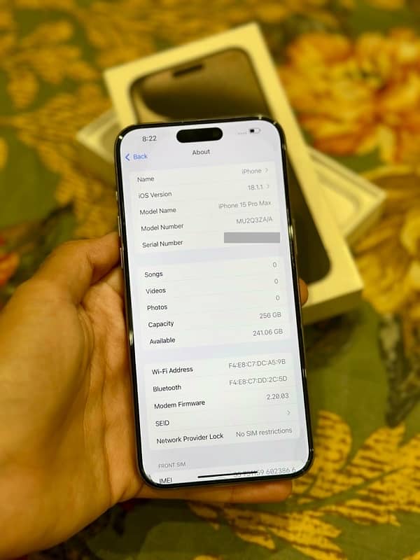 iPhone 15 Pro Max 256gb PTA Approved Natural 1