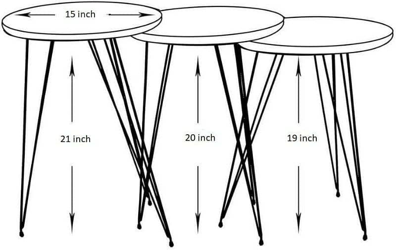 3 Pcs cofee table set 1