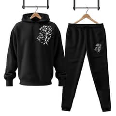 Black Printed Tracksuit with trouser in good quality