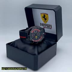 MENS Ferrari WATCH  Metal body rubber band