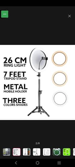 new ring light full RGB 100 colours with stand lamba ha