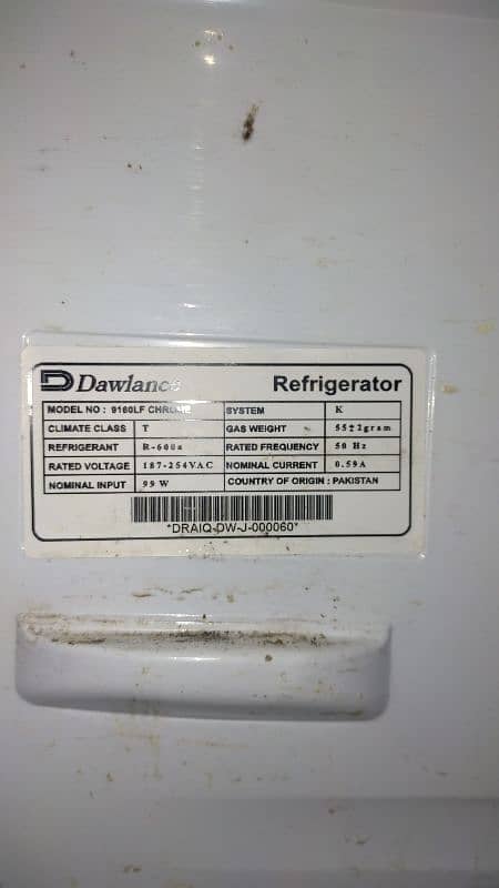 Dawlance refrigerator model chrome available 3