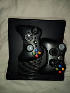 Xbox 360 with 2 controllers.