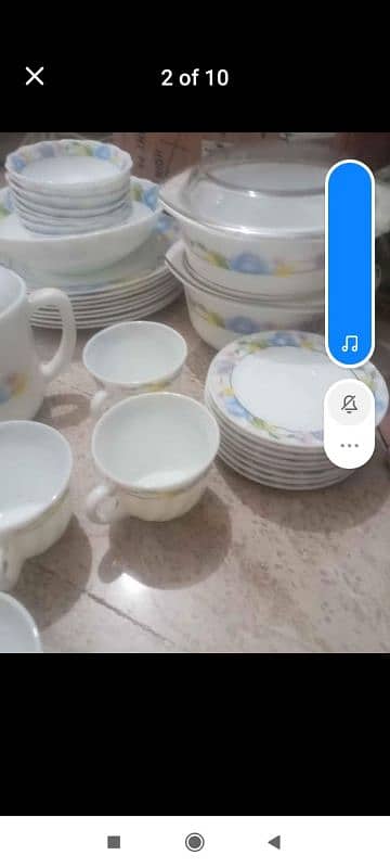 Marble dinner set. 70 PCs. white colour 6