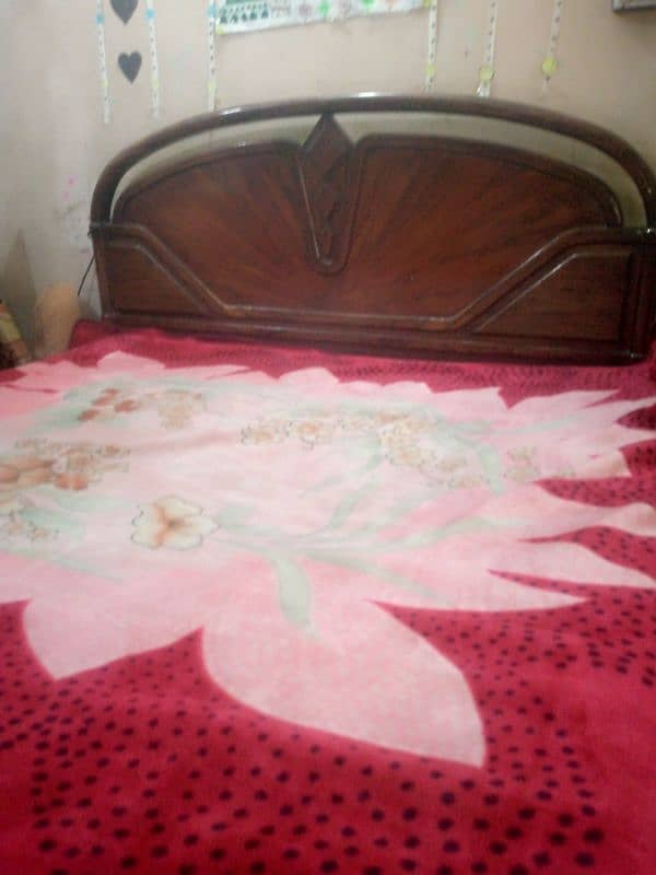 Double bed with new mattress and wooden sheet 2