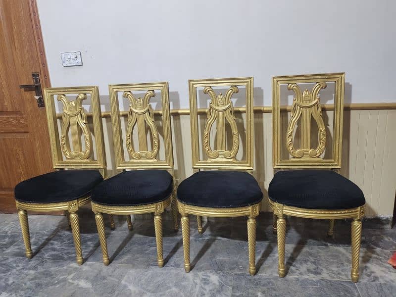 pure wooden comfortable 4 chairs 0