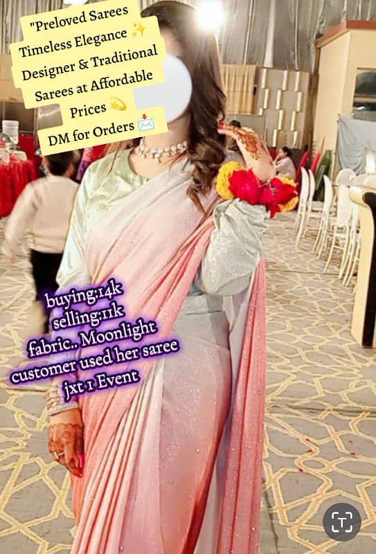 moonlight ki branded saree only 1 time used 1