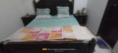 Dressing side table and double bed with mattress for sale