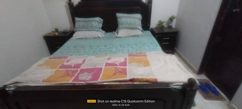 Dressing side table and double bed with mattress for sale 0