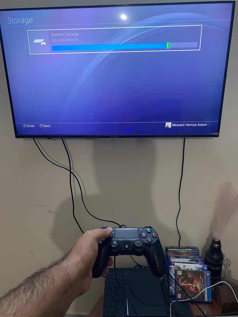 PS4 Fat 1100 500GB + 2 Controllers + Wires 7