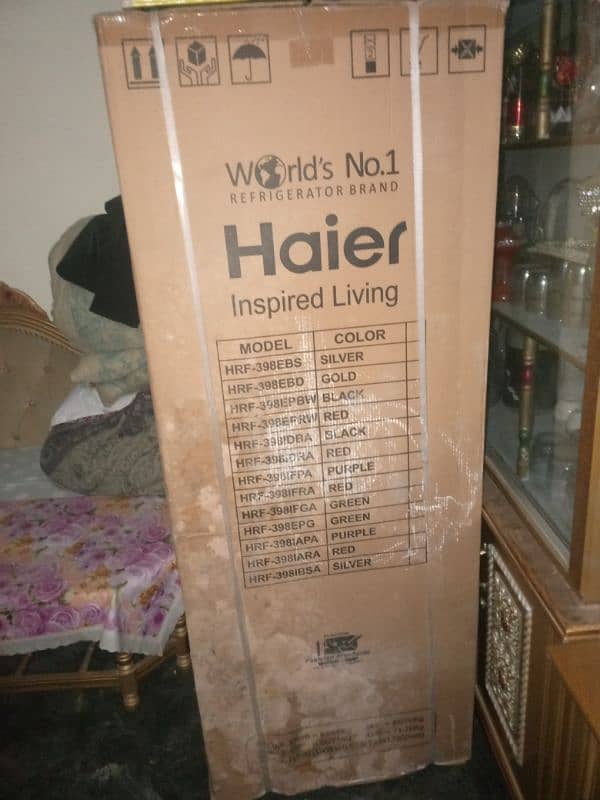 Haier 398 full size refrigerator brand new box pake 2