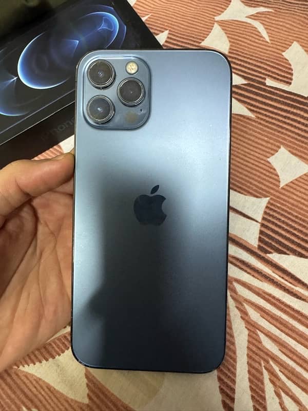 Iphone 12pro max 256gb pta approve pacific blue colour 2