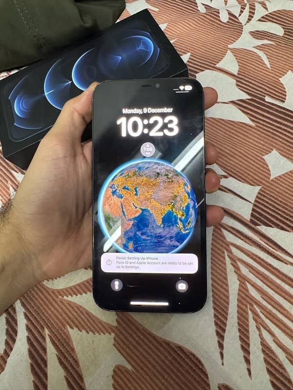 Iphone 12pro max 256gb pta approve pacific blue colour 3