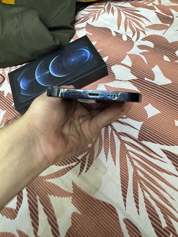 Iphone 12pro max 256gb pta approve pacific blue colour 4