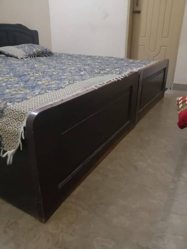 02 x wooden single beds 6