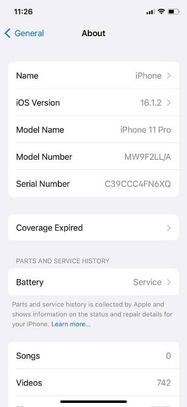 iphone 11pro  PTA approved dul sim 64gb 10