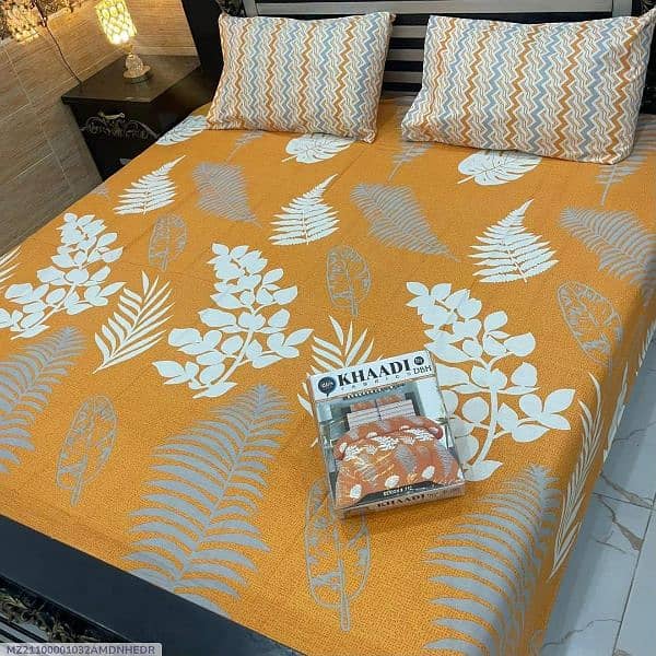 Al karam 3pcs Cotton double bedsheets 19