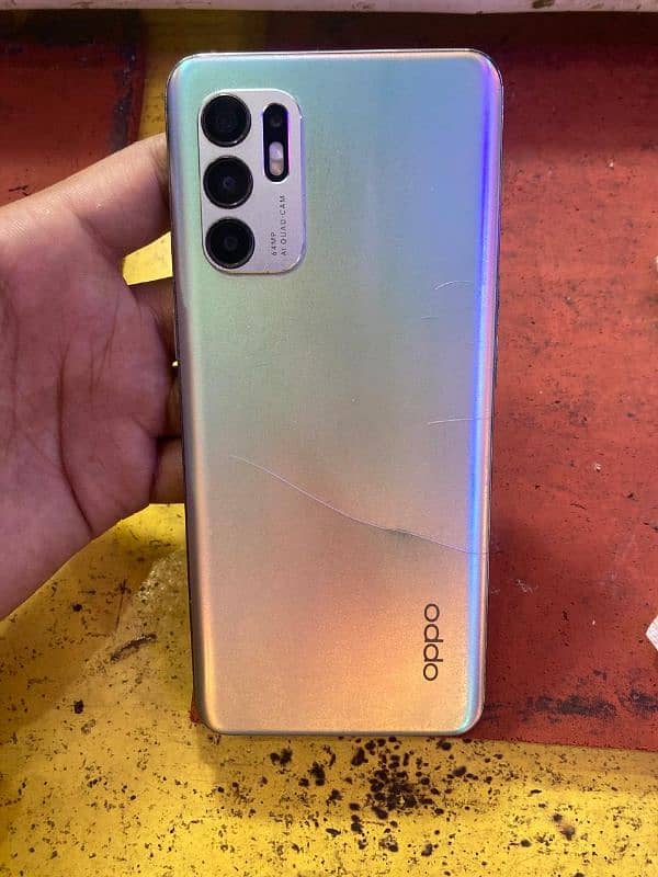 Oppo Reno 6 With Box & Charger Just Back Crack Cnct nmbr  03354211004 0