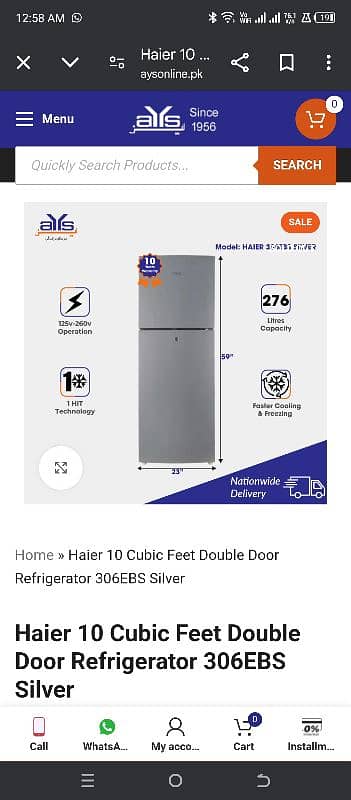 haeir 10 cubic feet refrigerator 0