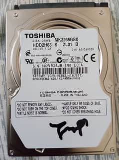 TOshiba  DISK DRIVE. . 320GB. . . 250GB. . . . HDD2H83.