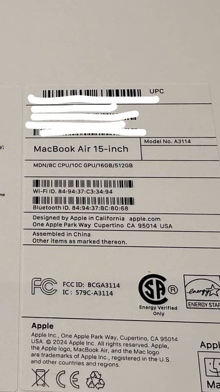 MacBook Air 2024 M3 Chip 15 inch Midnight 16/512 2