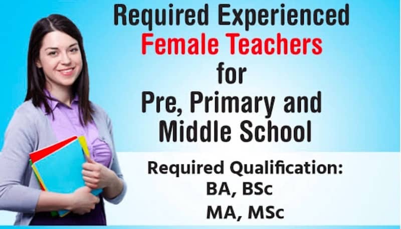 Female Teachers Required Primary,junior and Middle classes 0