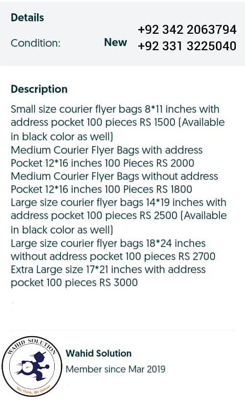 courier flyer with pocket also available in black color 1