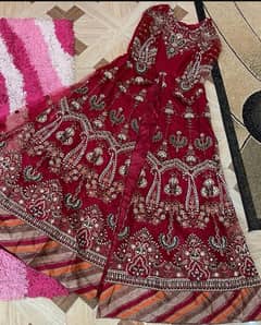 red mahroon colour dress 3 piece size medium