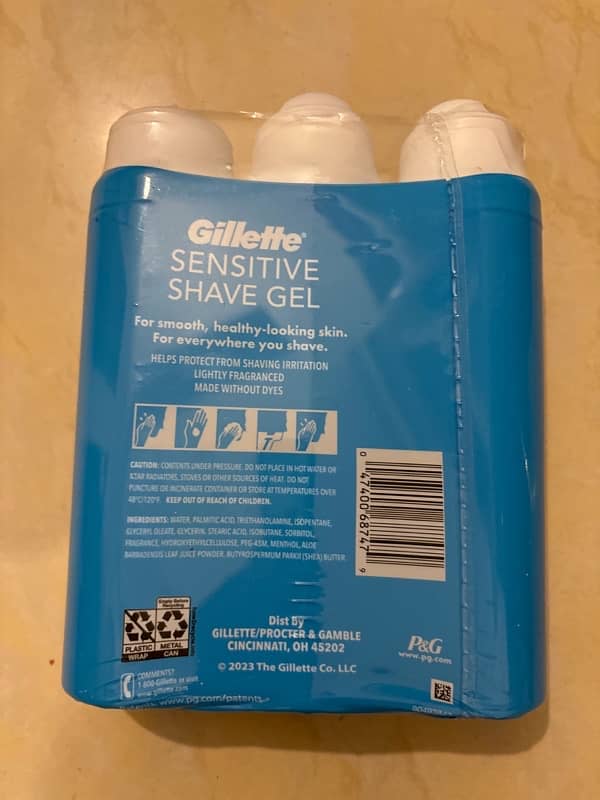 Gillette shave 3 pack of gel 3