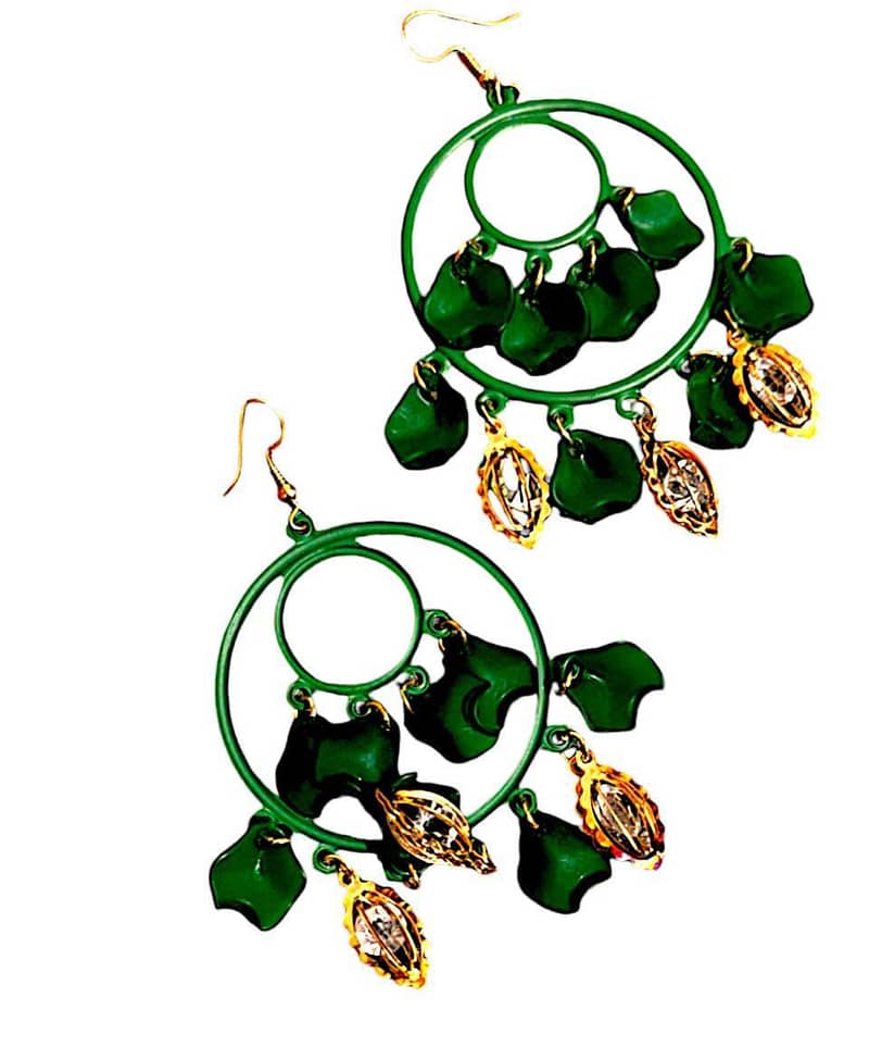 jumka with acralick leafs or beautiful beats design earrings in Punjab 2