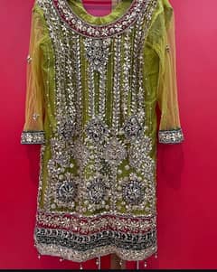 mehndi dress 3 piece size large available