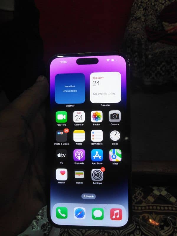 I phone 14 Pro max jv  128 gb deep purple box cable adopter 7