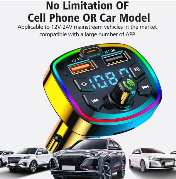 Car MP3 Player Fm Transmitter Wireless Bluetooth 5.0 8