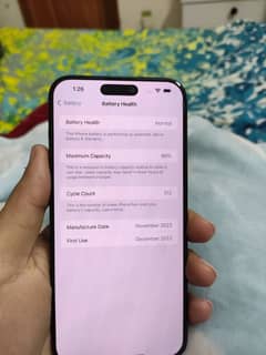 iphone 15 pro max 256 gb jv 90% BH